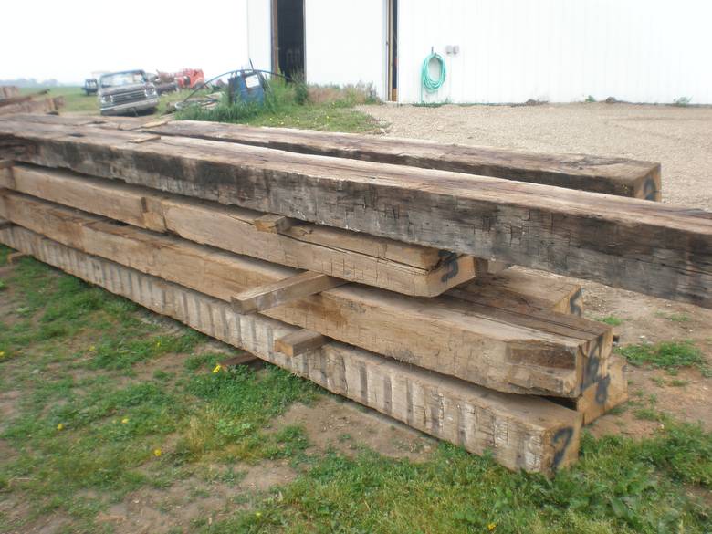 Bellevue, Ohio Bank Barn Rafter Timbers / 8x16 tapering down to 8x10 (20'+ in length)