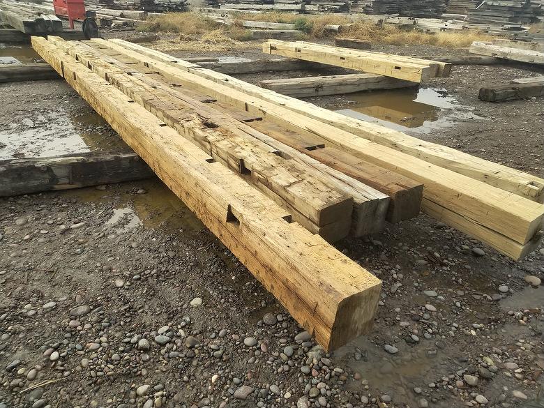 Hand Hewn Washed Timbers
