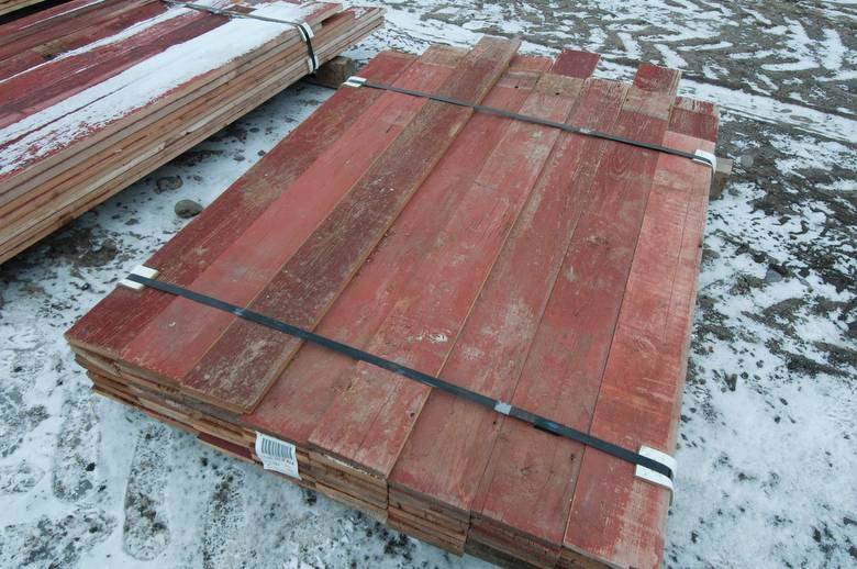 Solid Red-Painted Barnwood