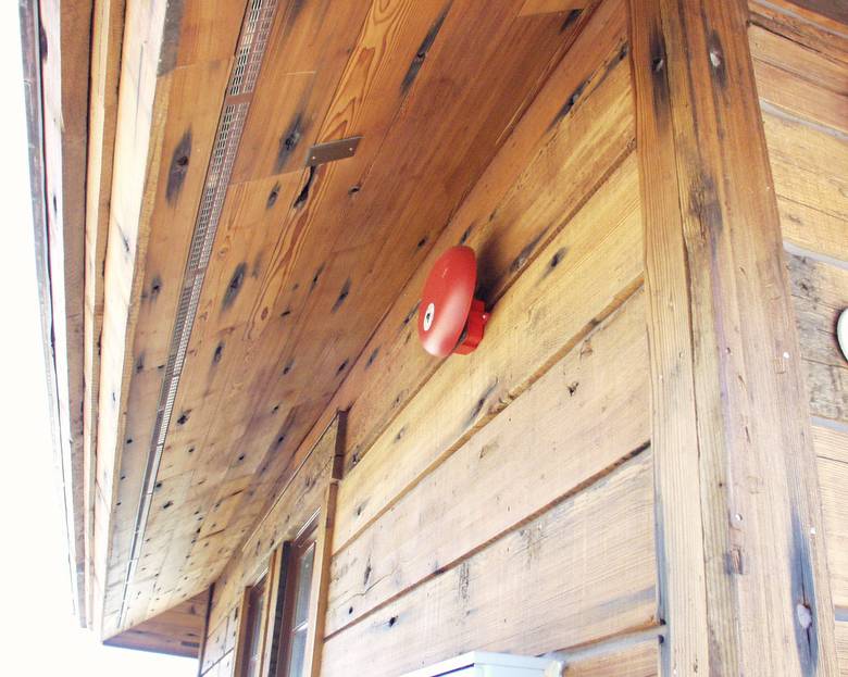 Park City, Utah - Redwood Siding Close-Up / Rough Planed Redwood Siding and Soffit