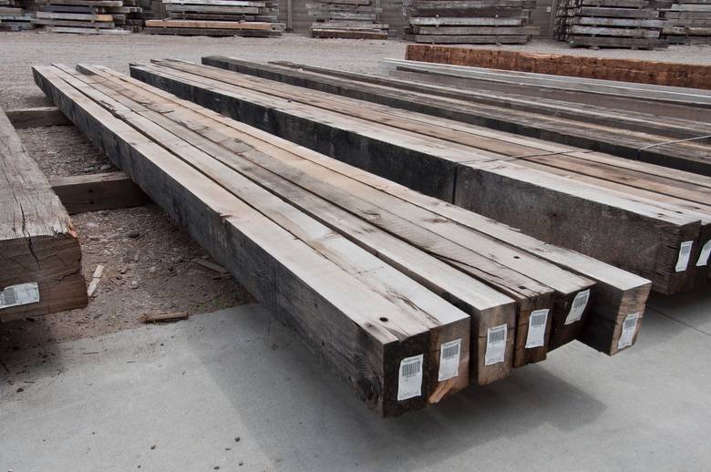 bc# 101364 - 6x10 x 32' DF Weathered Timbers - 160.00 bf