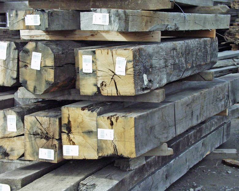 Weathered oak timbers