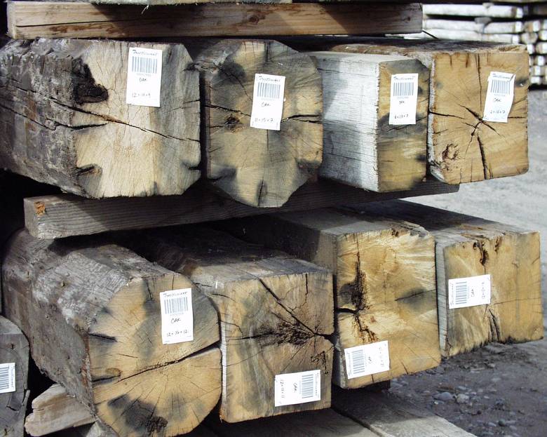 Weathered oak timbers