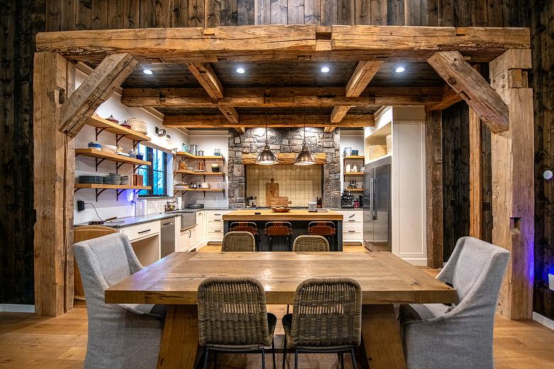 Hand-Hewn Timbers and NatureAged Shiplap/Lumber 