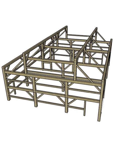 Google Sketch-Up of Byrum Barn Frame / Some snapshots of the 3-D sketch ...