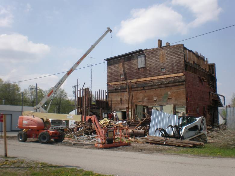 Westville Hammermill / The lean-tos are removed--now for the main structure