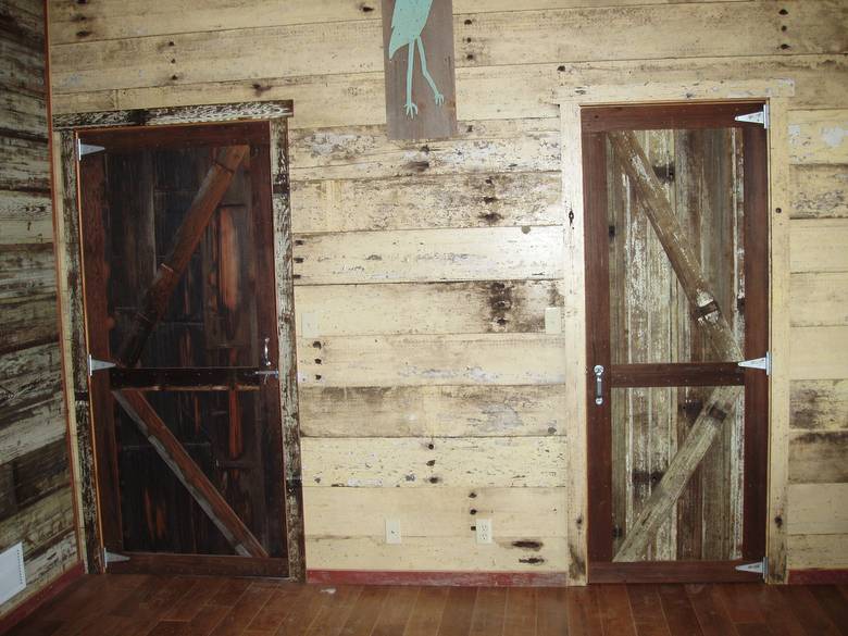 Redwood Paneling with Original Paint